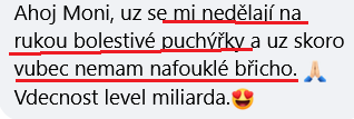 Reference klientky – Bolestivé puchýře pryč a nafouklé břicho téměř zmizelo
